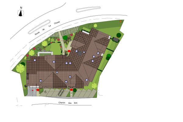 LE KOS | Projet immobilier | Saint-Jean-de-Sixt (74)| Plan masse